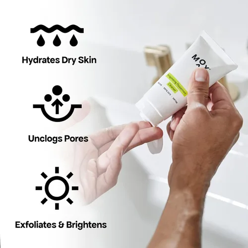 Vista 4 de Mox Limpiador facial hidratante de menta para el cuidado de la piel, tamaño de viaje (0.75 onzas), lavado facial exfoliante diario Desatasca