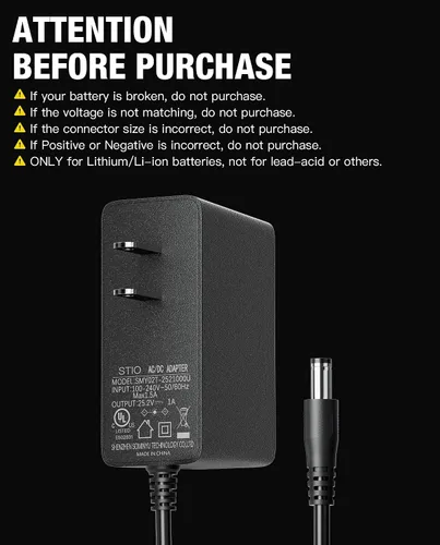 Vista 8 de Adaptador CA/CC de 25.2V compatible con Ninebot de Segway Zing E8 E10 E12 C8 C9 C10 C20 C2 Pro E2 Plus 21.6V batería de litio cargador de fuente