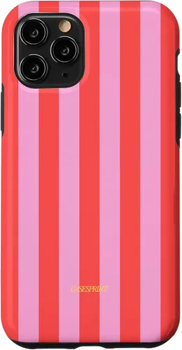 Vista 29 de Funda de rayas rojas rosas para iPhone 17