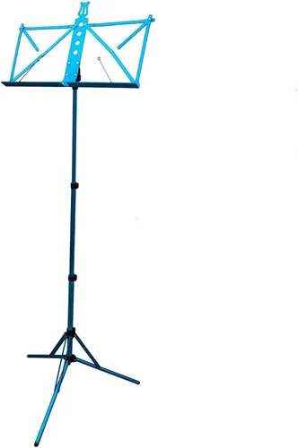 Vista 13 de Paititi Soporte de música plegable resistente y duradero con bolsa de transporte, color negro