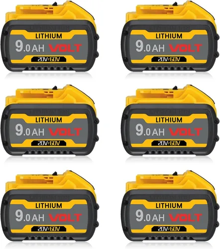 Vista 10 de 1 paquete de 9.0Ah DCB606 de repuesto para batería Dewalt 60V batería 20V