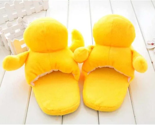 Vista 4 de Zapatillas de peluche lindas para mujeres, cómodas zapatillas de pato, zapatillas de panda, zapatillas de alpaca, zapatillas de hámster, zapatos