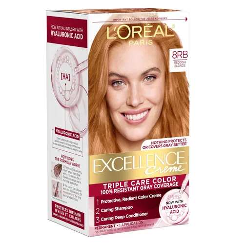 Vista 22 de L'Oreal Paris Excellence Crème Tinte Permanente para el Cabello, Color de Cabello de Triple Cuidado con Complejo Pro-Keratina para una Cobertura