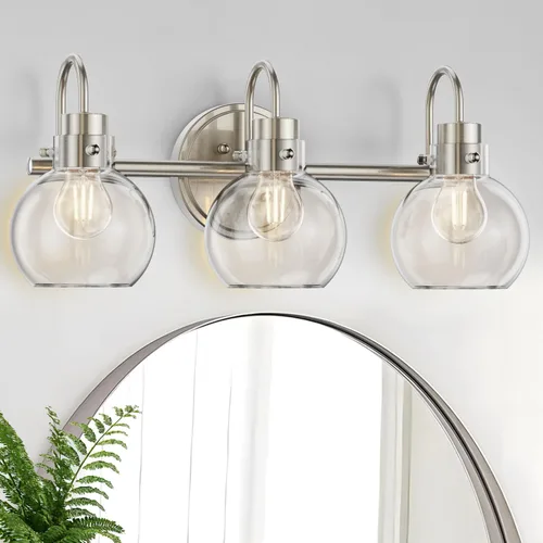 Vista 9 de Lámparas de baño, 3 luces negras, apliques de pared de granja con Negro
