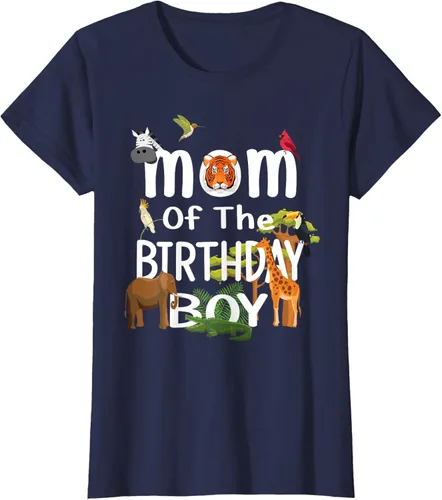Vista 41 de Camiseta de fiesta de animales con temática de zoológico para niño de cumpleaños, Negro