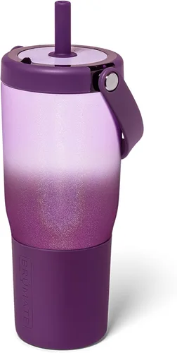 Vista 23 de BrüMate Resa - Vaso de viaje 100% a prueba de fugas de 25 onzas con asa y pajilla, popote SoftSip flexible, funda de silicona para mayor