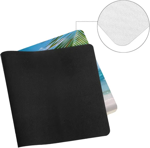 Vista 4 de Large Mouse Pad Beach Flamingos Palm Trees Rubber Base Keyboard Long Gaming Mouse pad Desk Mat Waterproof Non-Slip Protector Laptop Pads for Work