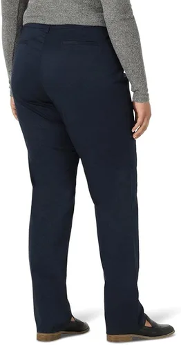 Vista 3 de Lee Pantalón de pierna recta sin arrugas para mujer, talla grande, sin arrugas