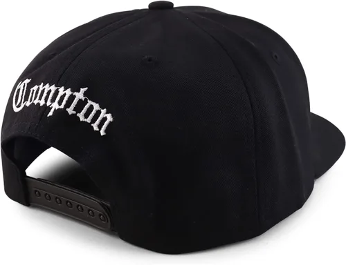 Vista 3 de Trendy Apparel Shop Gorra de béisbol extragrande XXL Old English Compton bordada Flatbill Snapback
