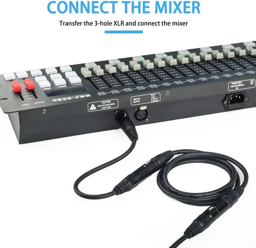 Vista 6 de DMX-512 XLR 5 pines macho a XLR 5 pines hembra DMX cable de iluminación (1.5M/5FT)