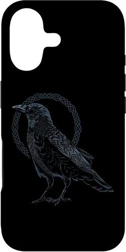 Vista 32 de Funda para iPhone 11 Pro Max Crow Raven Viking Valhalla Berserker nórdico nórdico de mitología nórdica