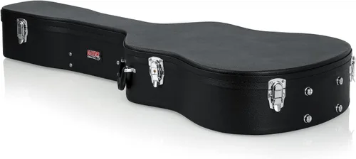 Vista 5 de Gator Hard-Shell Wood Case GWE-DREAD12 for Dreadnought Acoustic Guitars - Bundle with Picks, Strap, and Austin Bazaar Polishing Cloth