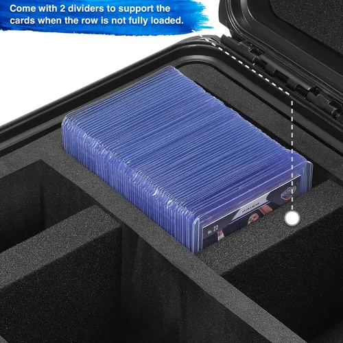 Vista 6 de WPGEAR Cajas de Almacenamiento Toploader Impermeables para Portadores de Tarjetas Rígidas de 3" x 4" 35PT, Juego de Estuche para Tarjetas