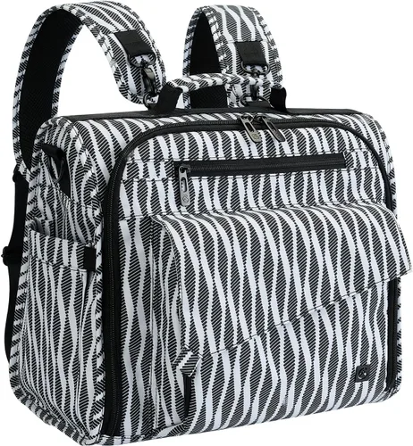 Vista 10 de ALLCAMP - Bolsa de pañales grande, cochecito de bebé, convertida en una bolsa de mano
