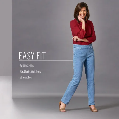 Vista 6 de Wrangler Authentics Pantalones de cintura elástica para mujer.