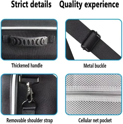 Vista 4 de Funda rígida de transporte para PS VR2, caja protectora para juegos PS VR2, auriculares y controladores para juegos de realidad virtual
