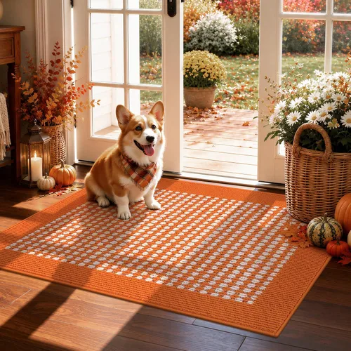 Vista 28 de Ileading Tapete para puerta de interior de 24 x 36 pulgadas, absorbente para perros, tapete de bajo perfil para entrada pequeño con respaldo de goma