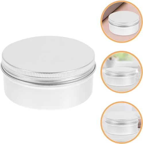 Vista 5 de 5pcs 100ml Silver Aluminum Jar Containers for Face Cream