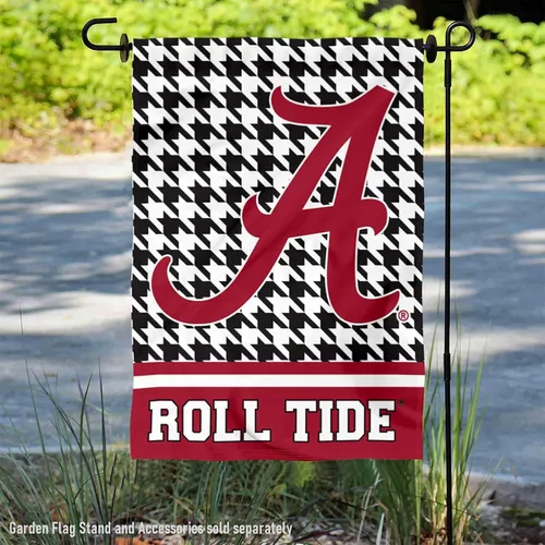 Vista 2 de Bandera de jardín Alabama Crimson Tide Houndstooth