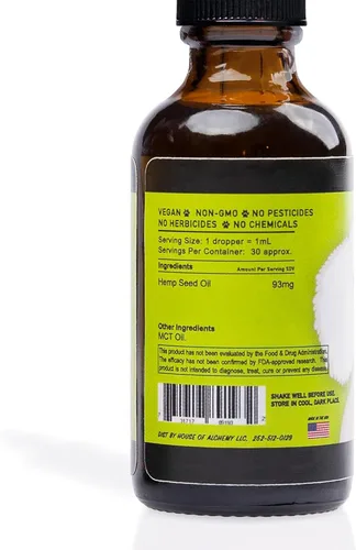 Vista 2 de HEAL - Aceite de cáñamo para mascotas para perros - Sistema inmunológico y apoyo para perros mayores - Equilibrio neurológico y suprarrenal - Gotas