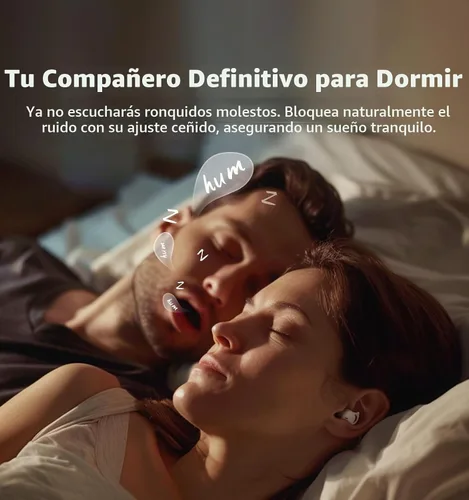 Vista 2 de Auriculares invisibles para dormir, audífonos para dormir de lado Blanco