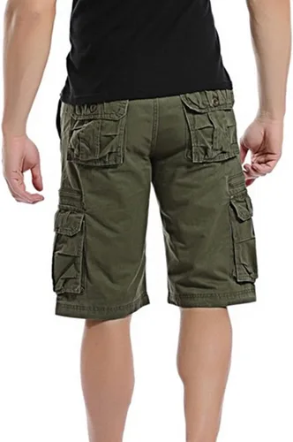 Vista 4 de Mens Khaki Cargo Shorts Classic Fit Multi Pockets Tooling Shorts 6 Inch Inseam Casual Summer Work Beach Shorts