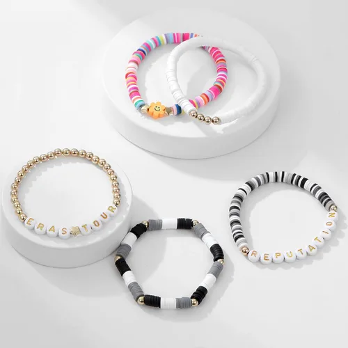 Vista 6 de AIMADE Taylor Album Inspired - Juego de pulseras bohemias en capas, pulseras de amistad, regalos de joyería para mujeres y niñas