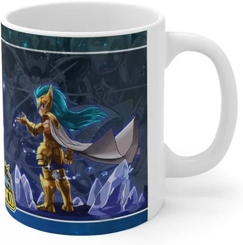 Vista 2 de Acuario, Los Caballeros del Zodiaco, Taza de Cerámica 11Oz