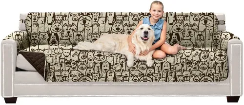 Vista 84 de Sofa Shield - Funda para sofá Loveseat con correa patentada, protector de cojín, funda reversible diseñada en EE. UU. resistente a manchas