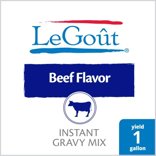 Vista 4 de LeGout Mezcla de Salsa Instantánea de Carne de Res Sin Sabores Artificiales, 0g de Grasa Trans, 12 Onzas (Paquete de 8)