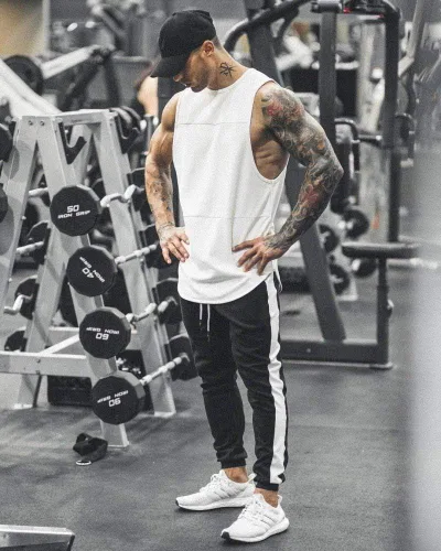 Vista 4 de Tansozer - Pantalones deportivos para hombre, ligeros, entallados, informales, bolsillos con zíper