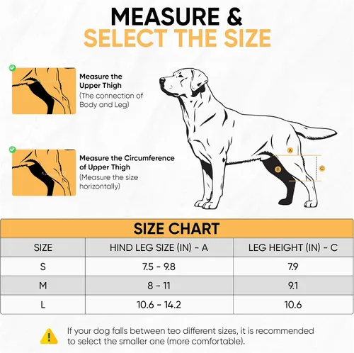 Vista 3 de KISAO Rodillera para perro para pierna trasera de ACL desgarrada, rodillera ajustable para aliviar el dolor de artritis para perros, compresión