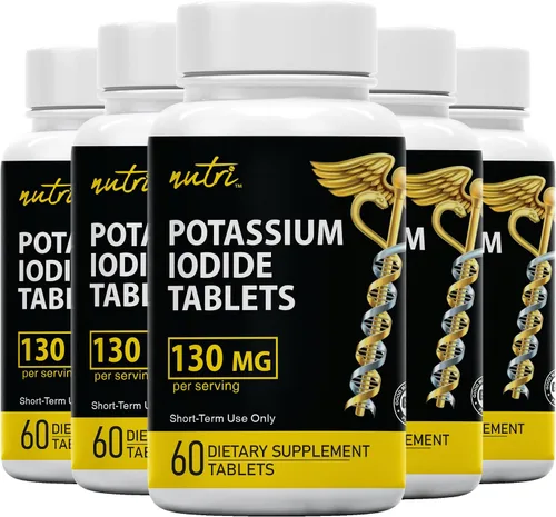 Vista 5 de Nature's Fusions Tabletas de yoduro de potasio (paquete de 2) 130 mg - 120 comprimidos EXP 10/2032 - YODO Naciente - KI Pills - Yoduro de Potasio
