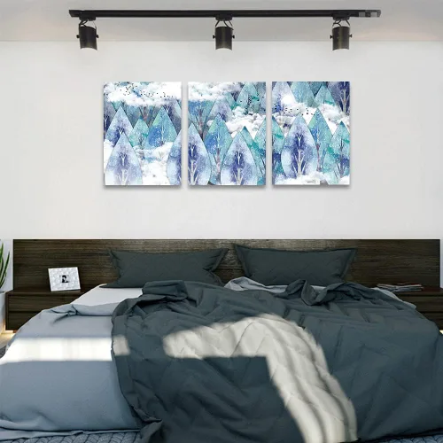 Vista 4 de Lienzo abstracto para pared de sala de estar, decoración de pared familiar para dormitorio, decoración de pared moderna para baño, colgar imágenes
