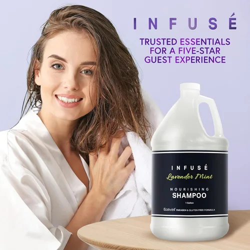Vista 7 de Infuse Lavender Mint Hotel 1 galón Para alquileres vacacionales y hoteleros para recargar dispensadores (Un galón)