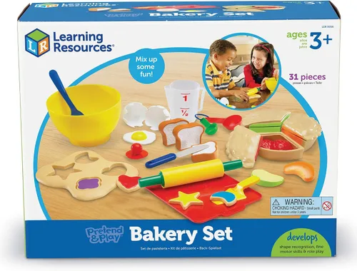 Vista 4 de Learning Resources Pretend & Play Juego de Panadería - 31 Piezas, Edades 3+, Juguetes de Panadería para Niños Pequeños, Cocina de Comida Preescolar