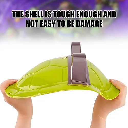 Vista 4 de JTQJTQ Disfraz de concha de tortuga para niños, máscara con los ojos vendados, regalo de Navidad, disfraces de ninja de dibujos animados, recuerdos