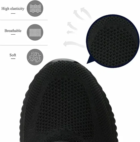 Vista 5 de Zapatos deportivos para correr para hombre, ligeros, transpirables, de malla