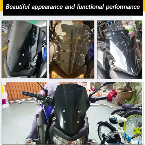 Vista 5 de MT07 FZ07 - Parabrisas de carenado de motocicleta apto para YA&MA&HA MT-07 FZ-07 MT 07 FZ 07 07 Accesorios 2018 2019 2020 Parabrisas deflector