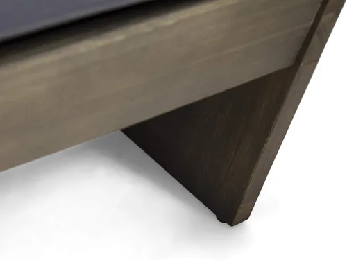 Vista 8 de GDFStudio Noble House Sherwood - Sofá biplaza de madera de acacia para exteriores en gris y gris oscuro