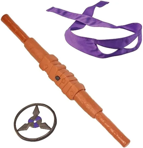 Vista 2 de Teenage Mutant Ninja Turtles: Mutant Mayhem Donatello Bo Staff Juego de rol básico por Playmates Toys