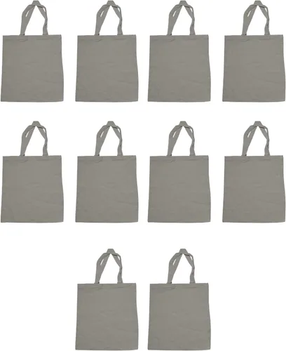 Vista 4 de DISCOUNT PROMOS Juego de 1 bolsas de lona de algodón personalizadas, texto personalizado, logotipo, imagen, reutilizables, ideales para compras