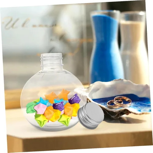 Vista 8 de HEALLILY 25pcs 5.1 fl oz botella transparente en forma de bulbo botella de bola transparente tarro de caramelo tapa de rosca bola llena vacía