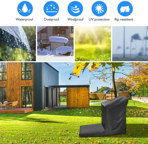 Vista 6 de Funda para cinta de correr, plegable, con cremallera, a prueba de polvo e impermeable, apta para hacer ejercicio, deportes, correr