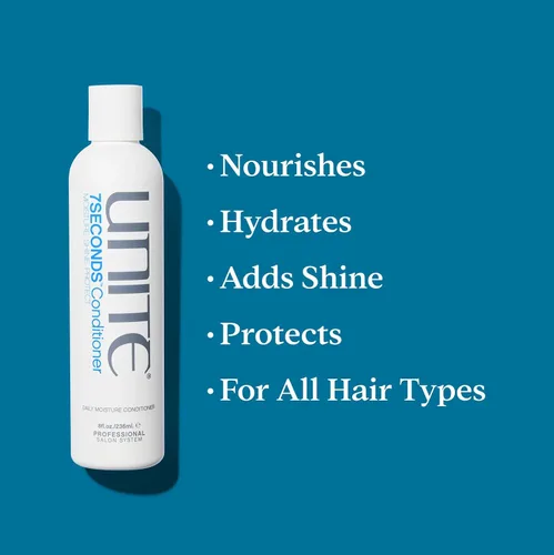 Vista 2 de UNITE Hair 7SECONDS - Acondicionador diario hidratante, reparador y protector con manteca de karité y aceite con infusión de argán, 8 onzas líquidas