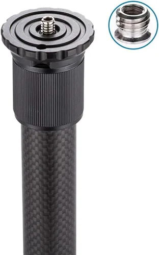 Vista 6 de Extensión de trípode de fibra de carbono Varilla de dos secciones Tubo extensor de columna central para estudio fotográfico Monopod DSLR Camera