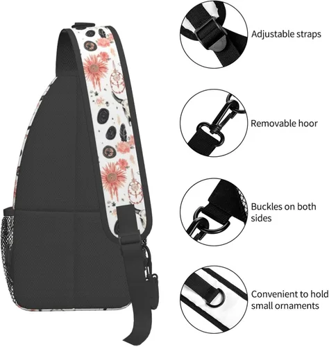 Vista 3 de Small Crossbody Bags for Women Men - Vintage Cowboy Skull Print Adjustable Shoulder Bag Fanny Packs Belt Sling Bag Crossbody Purses Backpack for