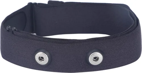 Vista 2 de Correa de pecho para monitor de frecuencia cardíaca para Polar H7 H1 Wahoo Tickr Garmin (negro naranja, estándar)