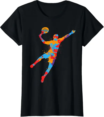 Vista 34 de Playera de Padel Playera Colorida Plataforma Tenis Paddleball Niños Camiseta de Padel
