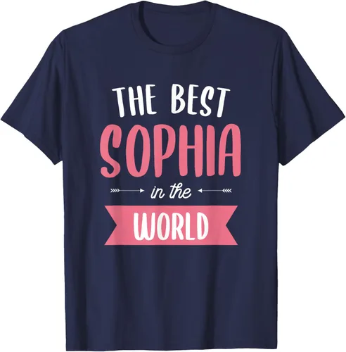 Vista 27 de Camiseta The Best Sophia In The World Name, Negro